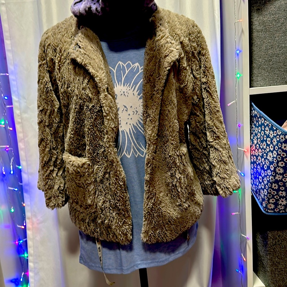 Womens furry cardigan size S/M